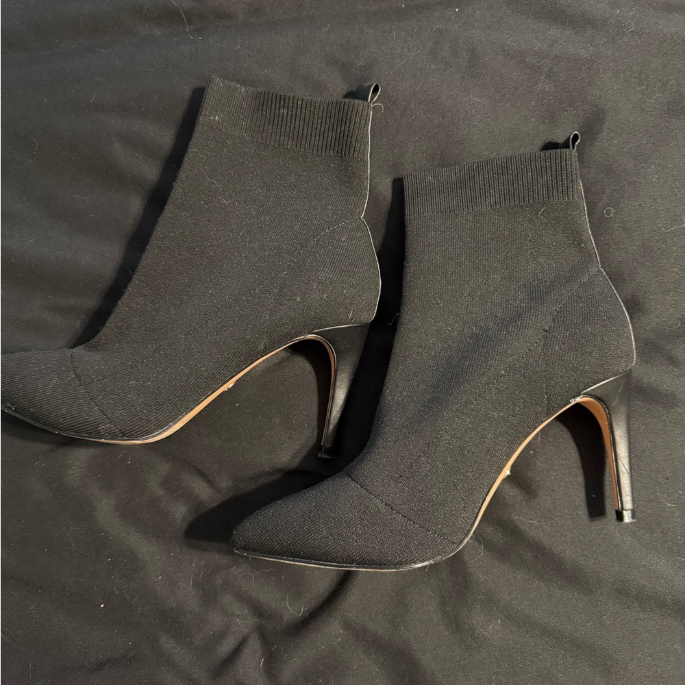 XOXO Black Heeled Ankle Boots